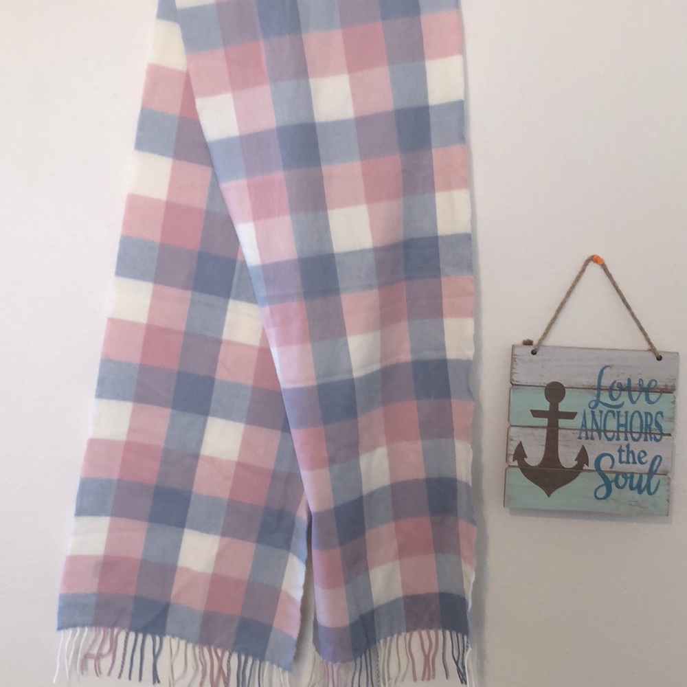 Pink and blue scarf